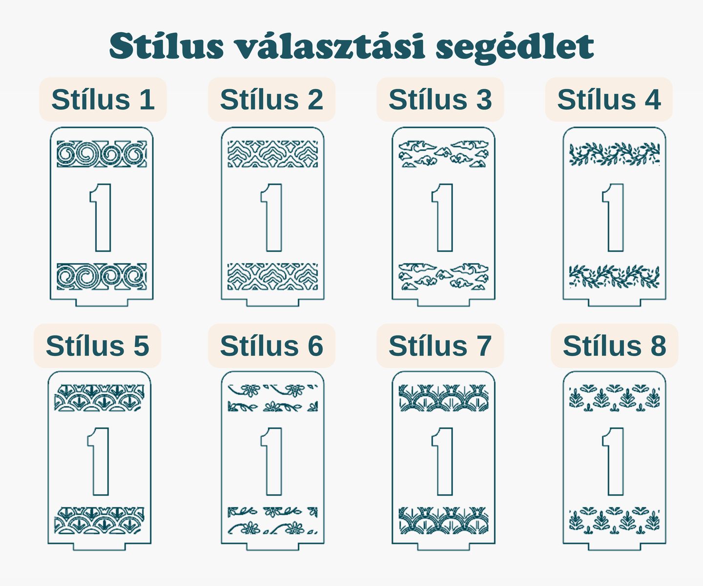 Esküvő asztal tábla sorszám – termékkép