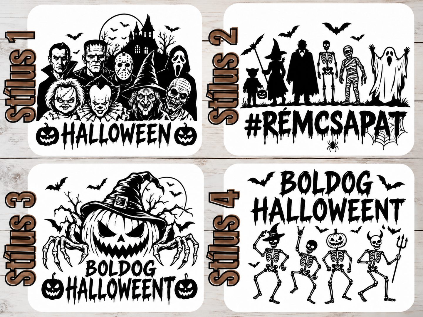 Halloween témájú vágódeszka több stílusban – termékkép 2