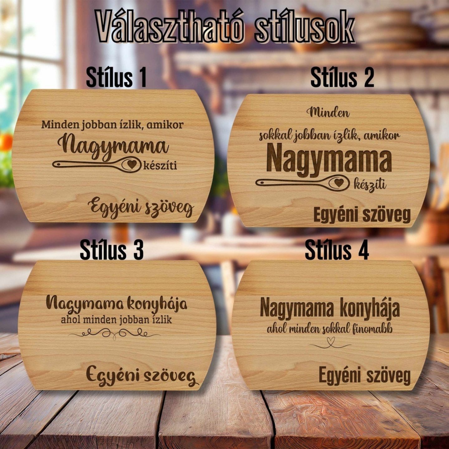 Minden jobban ízlik, amikor Nagymama készíti - vágódeszka nagymamáknak – termékkép 5