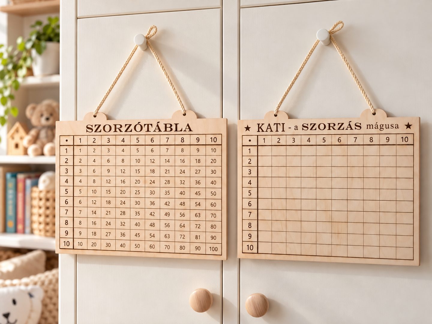 Szorzótábla gyerekeknek - egyedi névvel - 2 oldalas - matematika fejlesztés – termékkép