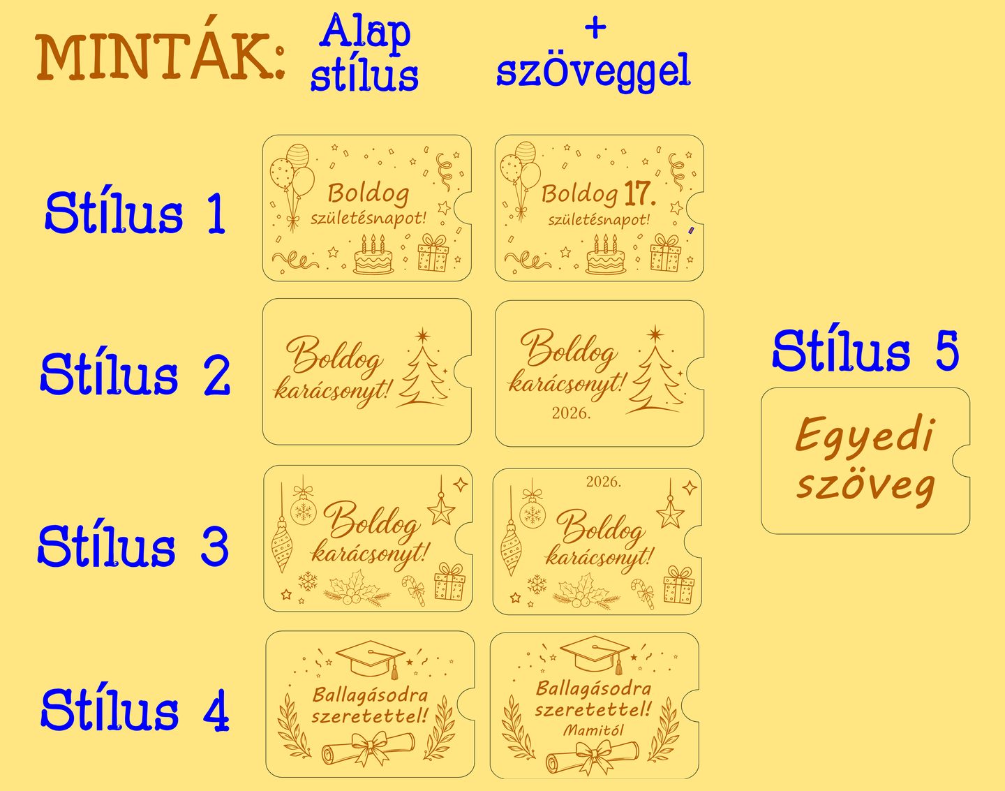 Pénzátadó ünnepekre – személyre szabható gravírozással – termékkép 2