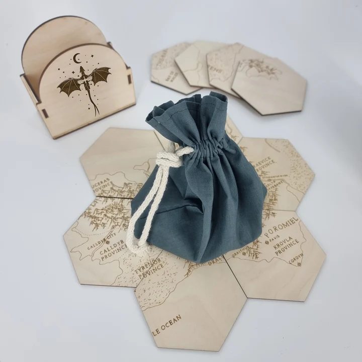 Fourth Wing Poháralátét készlet - térkép puzzle – termékkép 5