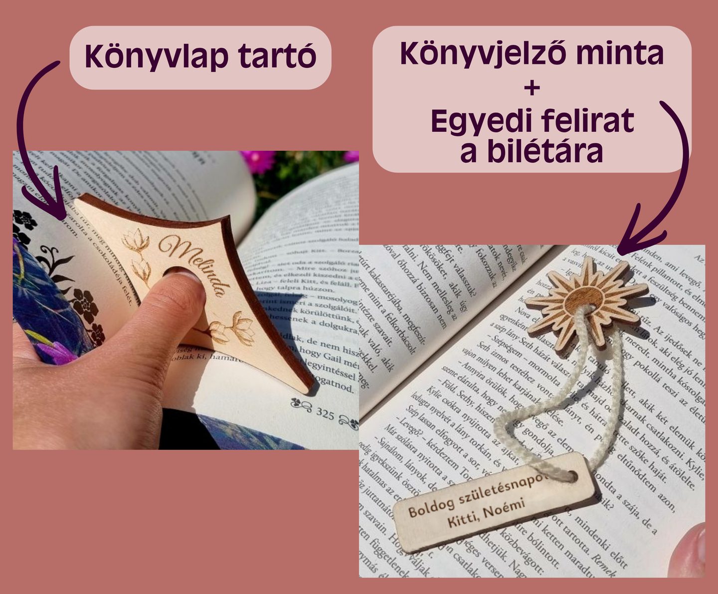 Egykezes könyvlap tartó hozzá tartozó kulcstartóval – termékkép 3