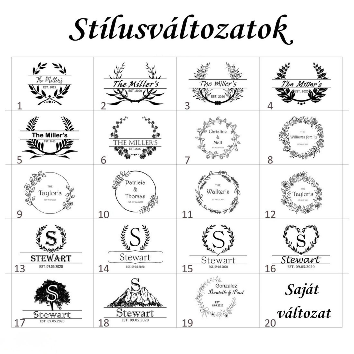 Család - esküvő vágódeszka – termékkép 2