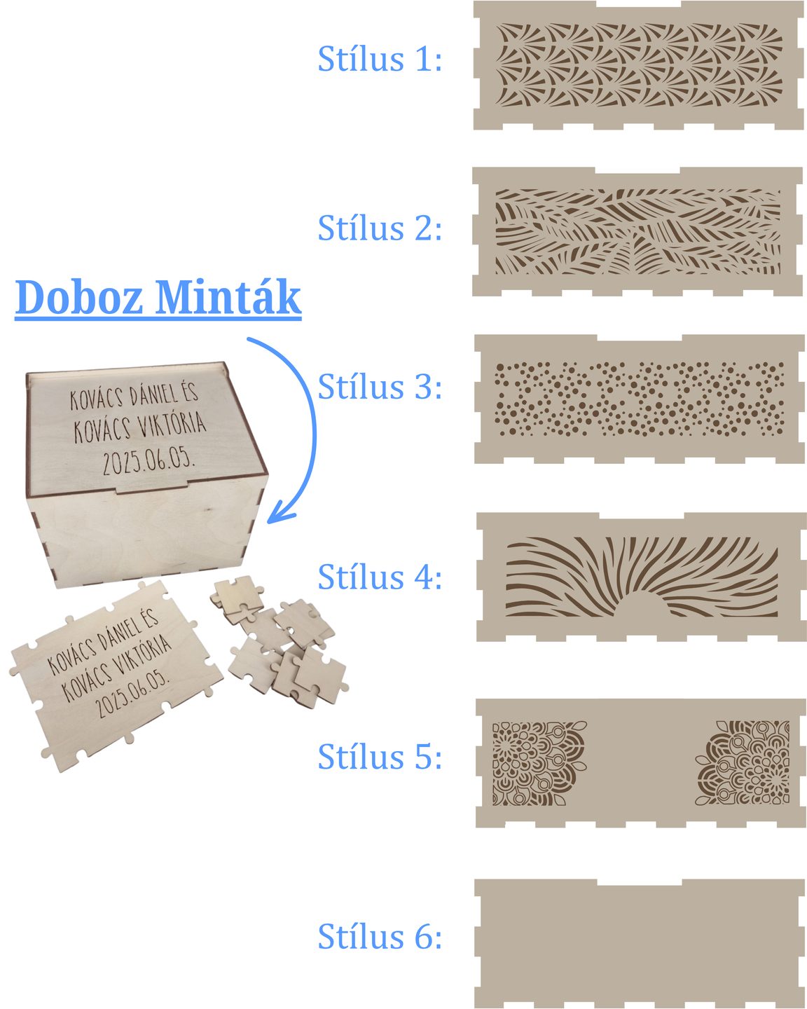 Puzzle esküvői vendégkönyv – termékkép 3