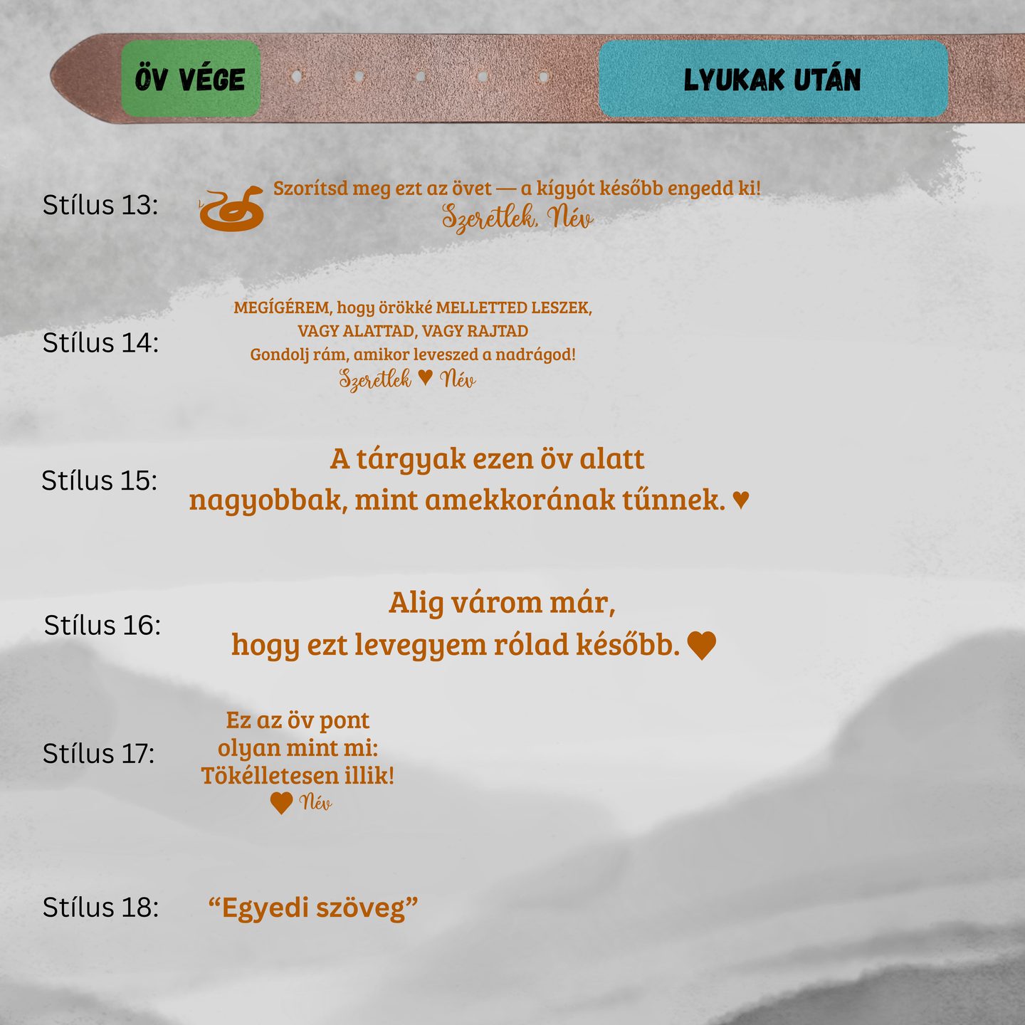 Egyedi szarvasmarha bőr öv KIT, DIY készlet – termékkép 4