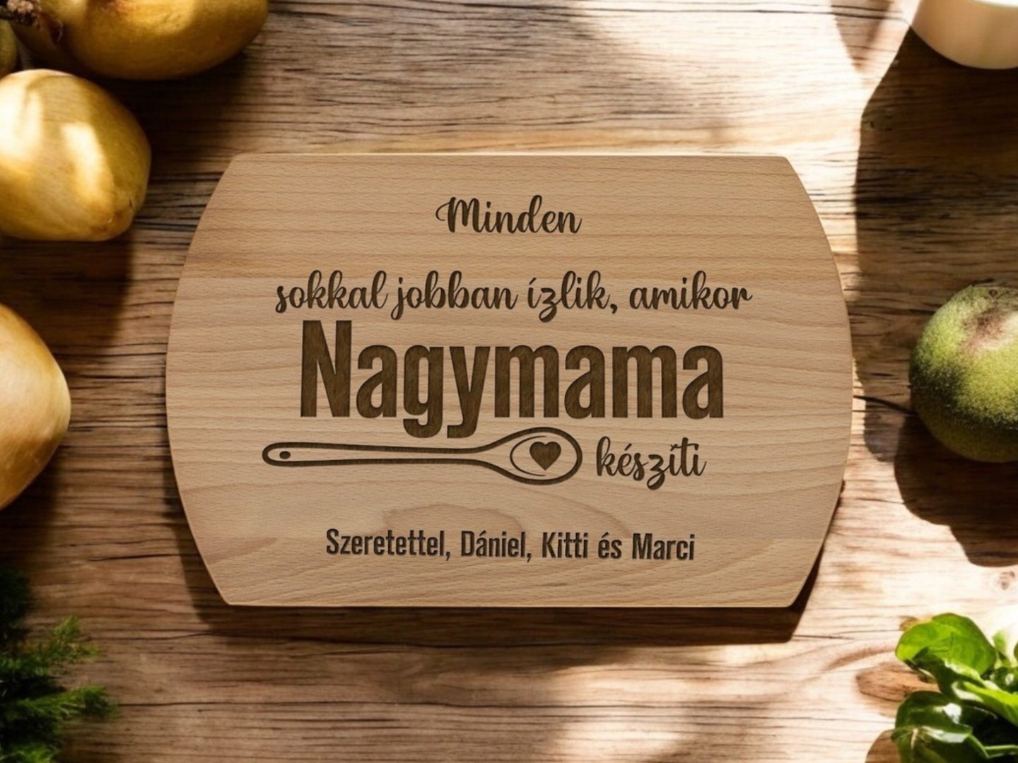 Minden jobban ízlik, amikor Nagymama készíti - vágódeszka nagymamáknak – termékkép 2