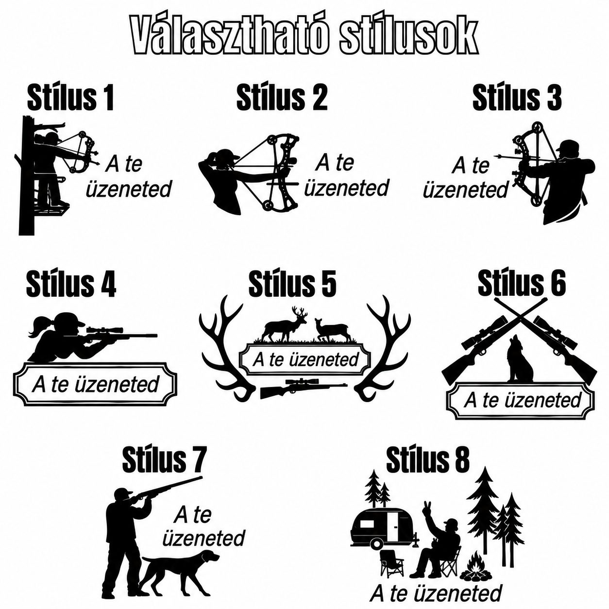 Vadász névre szóló vágódeszka - Vadászat - Egyedi ajándék vadászoknak több stílusban – termékkép 3