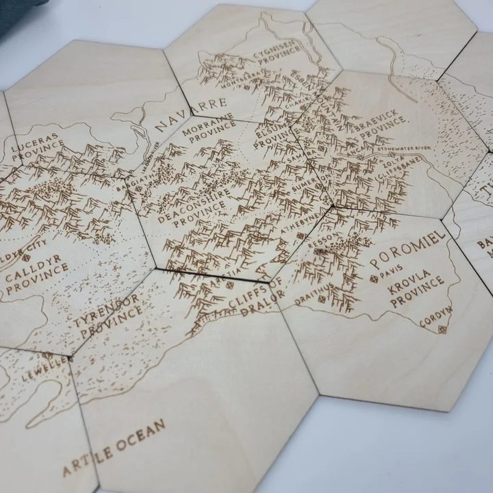 Fourth Wing Poháralátét készlet - térkép puzzle – termékkép 6